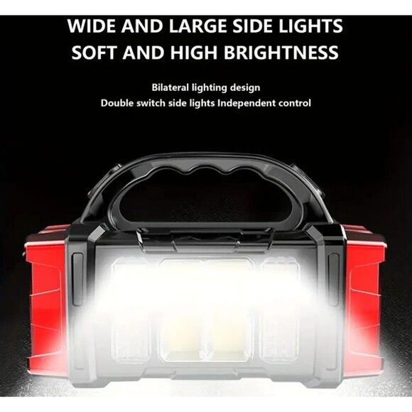 Multifunctional Solar LED+COB Light & Handle; USB Charging Waterproof Power Bank - Picture 8 of 9